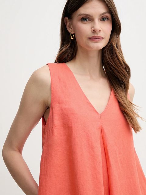 United Colors of Benetton sukienka lniana - zdjęcie produktu nr 2