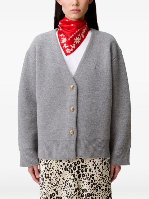 Claudie Pierlot V-neck embroidered cardigan - Grey