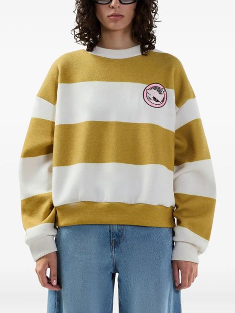 GCDS striped-pattern sweater - Yellow