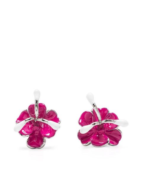 Marni flower-motif stud earrings - Silver - zdjęcie produktu nr 1