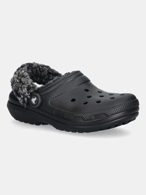 Crocs kapcie Classic Fleece Lined Clog kolor czarny 211396 - zdjęcie produktu nr 1