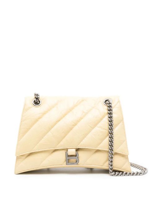 Balenciaga medium Crush leather shoulder bag - Yellow - zdjęcie produktu nr 1
