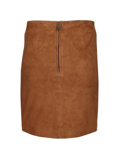 ROTATE BIRGER CHRISTENSEN suede mini skirt - Brown - zdjęcie produktu nr 2