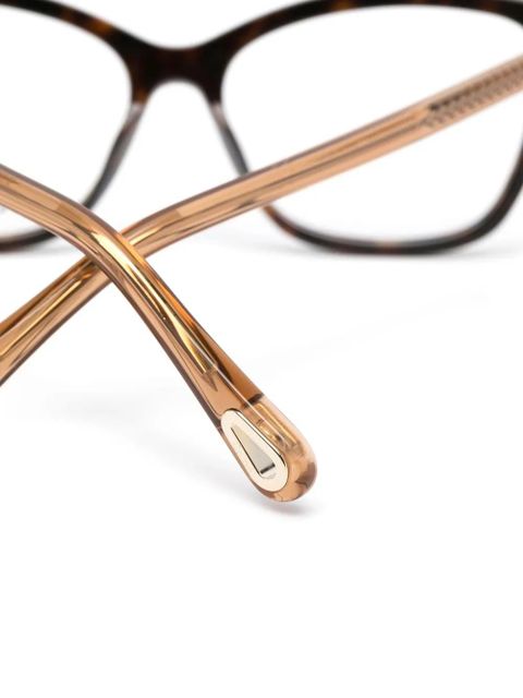 Chloé Eyewear tortoiseshell square-frame glasses - Brown