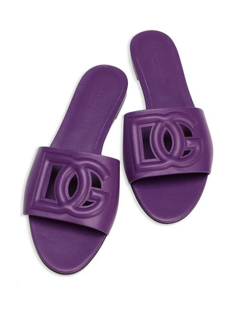 Dolce & Gabbana leather sandals - Purple - zdjęcie produktu nr 2