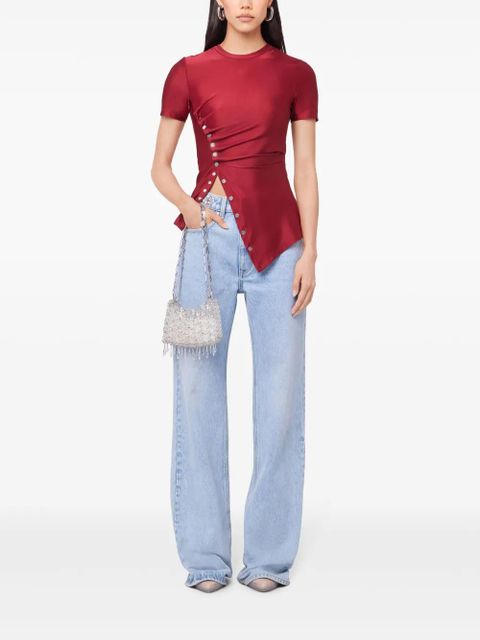 Rabanne draped T-shirt - Red - zdjęcie produktu nr 2