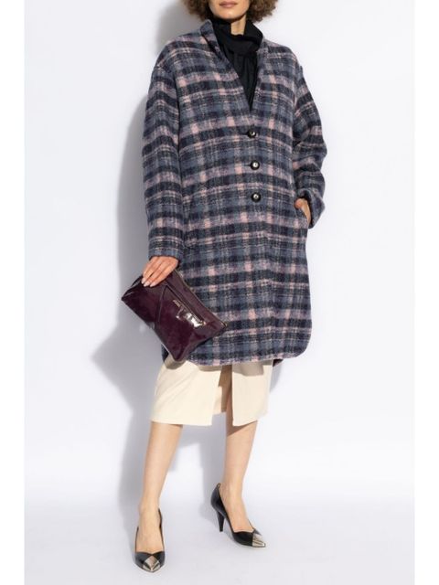 MARANT ÉTOILE Gabriel checked coat - Blue