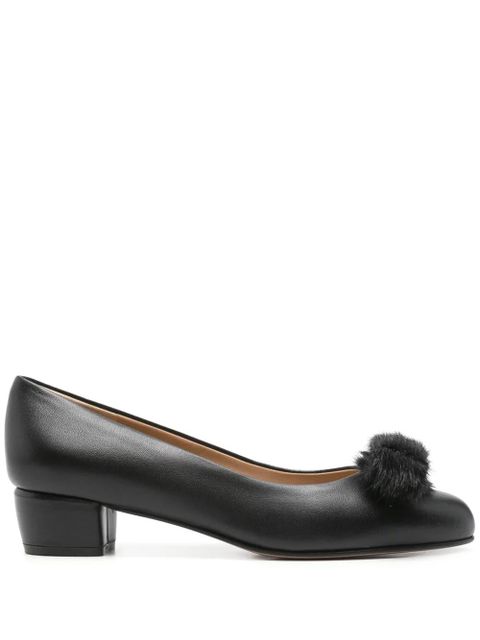 Ferragamo 30mm leather ballet flats - Black - zdjęcie produktu nr 1