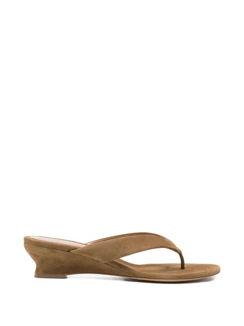 Le Monde Beryl suede wedge sandals - Brown - zdjęcie produktu nr 1
