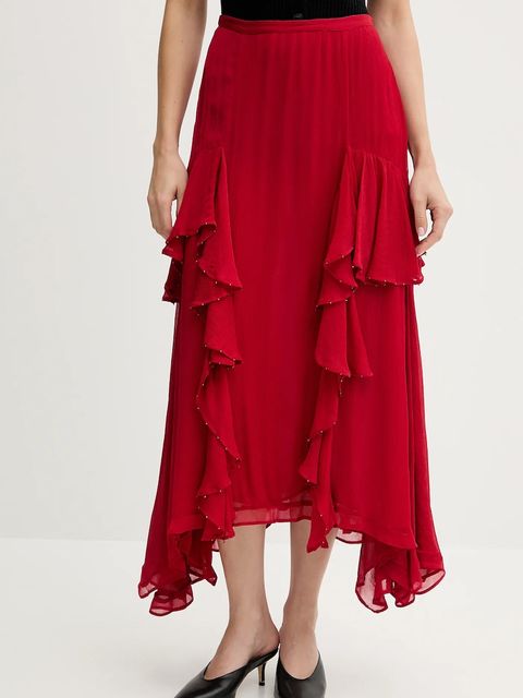 Hoss Intropia spódnica kolor czerwony maxi rozkloszowana 8429025 - zdjęcie produktu nr 1