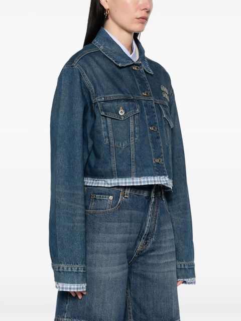 Miu Miu washed denim jacket - Blue - zdjęcie produktu nr 2