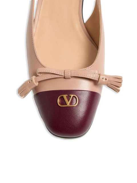 Valentino Garavani 25mm Valet Du Roi Kid slingback ballet flats - Neutrals - zdjęcie produktu nr 2