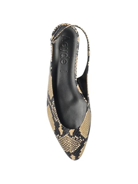 Aeyde snake-pattern flat pumps - Neutrals