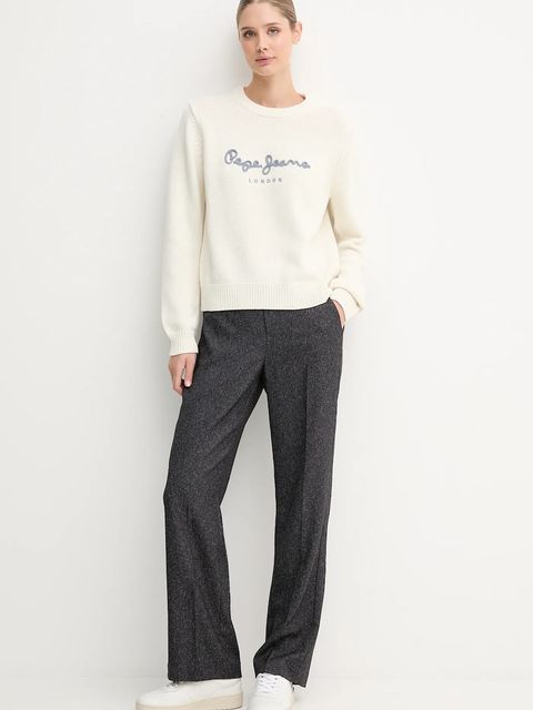 Pepe Jeans sweter bawełniany damski kolor beżowy PL7000024