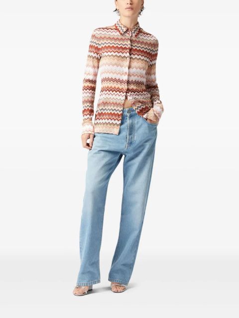 Missoni zigzag-pattern lamé shirt - Neutrals