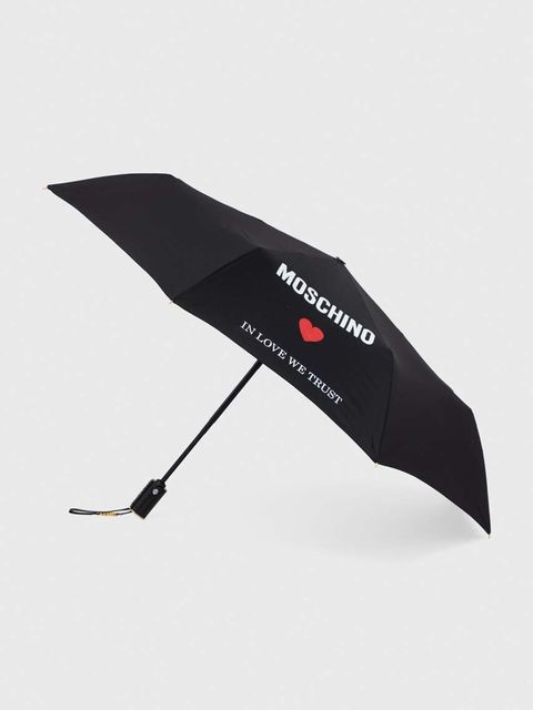 Moschino parasol kolor czarny 8956 OPENCLOSEA - zdjęcie produktu nr 1