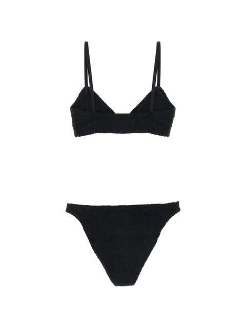 Hunza G Alicia crinkle bow-detail bikini set - Black - zdjęcie produktu nr 2