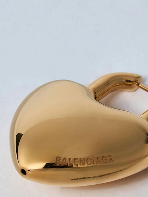 Balenciaga heart-shaped hoop earrings - Gold - zdjęcie produktu nr 2