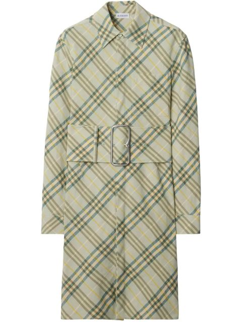 Burberry checked shirt dress - Neutrals - zdjęcie produktu nr 1