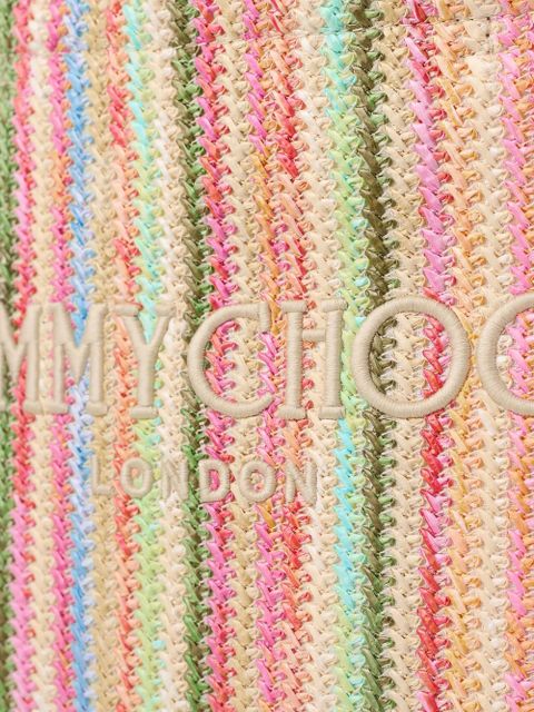 Jimmy Choo raffia tote bag - Neutrals