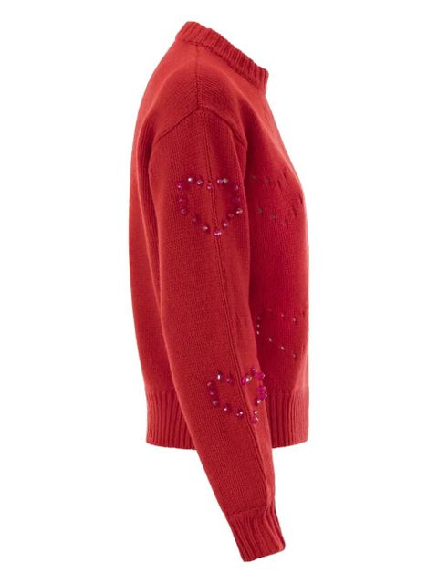 MC2 Saint Barth Danya heart-motif jumper - Red