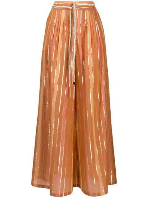 ZIMMERMANN striped wide-leg trousers - Orange - zdjęcie produktu nr 1