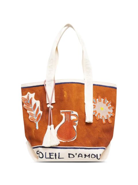 ALEMAIS Soleil D'Amour patch tote bag - Brown - zdjęcie produktu nr 1