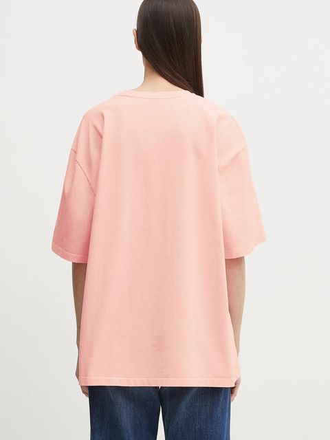 Fiorucci t-shirt bawełniany Print Boxy Fit damski kolor różowy U02SPTSH103CJ01PN02 - zdjęcie produktu nr 2