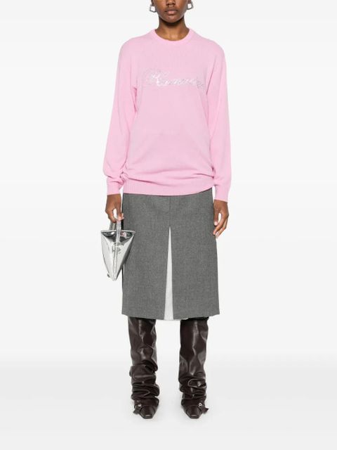 Blumarine logo-appliqué sweater - Pink - zdjęcie produktu nr 2