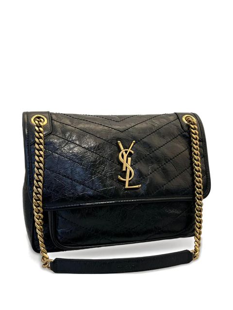 Saint Laurent Niki chevron chain shoulder bag - Black - zdjęcie produktu nr 2