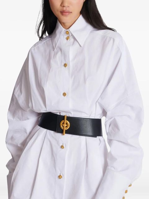 Balmain T-bar leather belt - Black