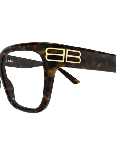 Balenciaga Eyewear square-frame logo glasses - Brown