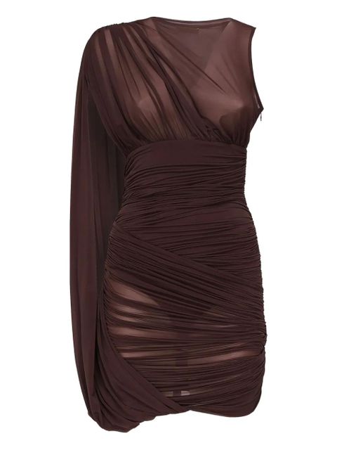 Magda Butrym draped one-shoulder mini dress - Brown - zdjęcie produktu nr 1