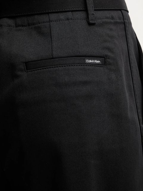 Calvin Klein Jeans spodnie damskie kolor czarny proste high waist LV044D639G