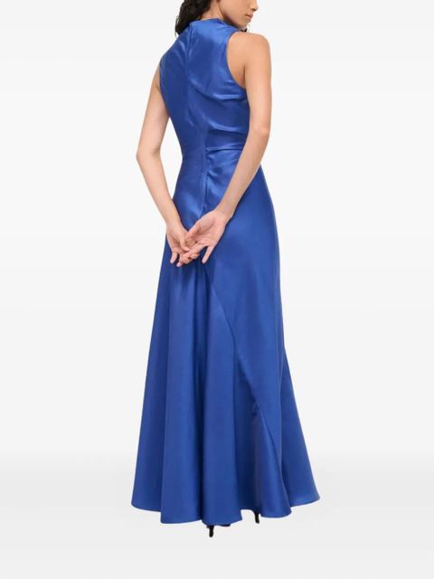 STAUD Frida silk maxi dress - Blue