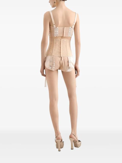 Dolce & Gabbana lace-up satin corset - Pink - zdjęcie produktu nr 2