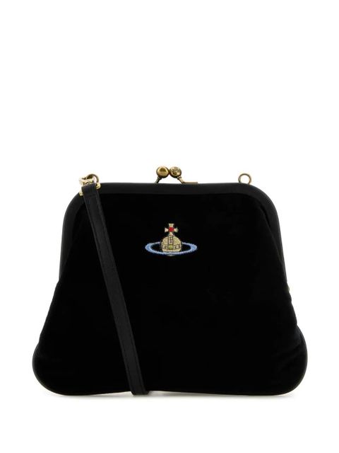 Vivienne Westwood Vivienne velvet clutch - Black - zdjęcie produktu nr 1