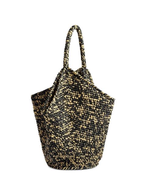 KHAITE logo-patch tote bag - Black