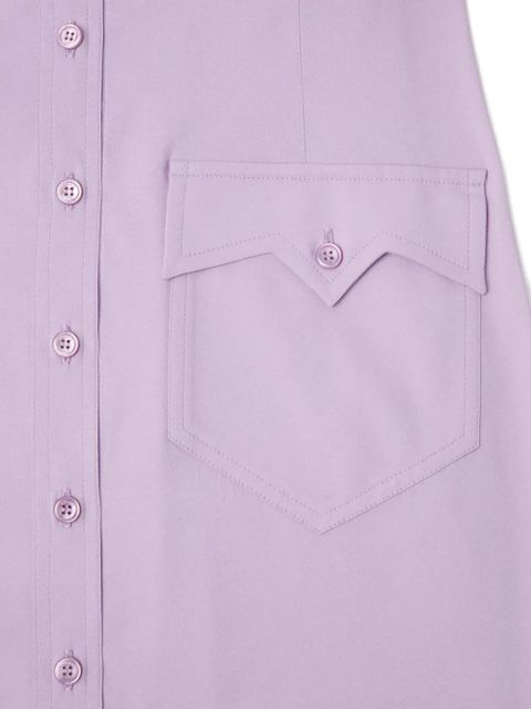 Versace stretch georgette viscose midi dress - Purple