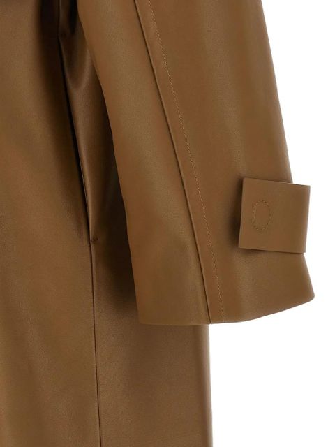 FENDI embossed logo belted trench coat - Brown