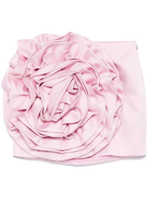 ROTATE BIRGER CHRISTENSEN floral-appliqué satin mini skirt - Pink - zdjęcie produktu nr 1