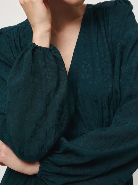 Medicine sukienka kolor zielony midi rozkloszowana