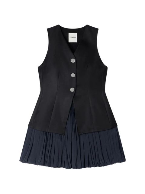 SANDRO layered sleeveless dress - Black - zdjęcie produktu nr 1