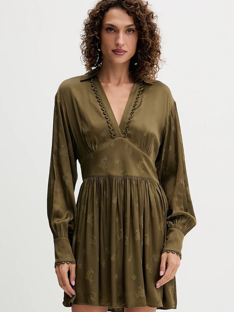 Twinset sukienka kolor zielony mini rozkloszowana 252TT2364 - zdjęcie produktu nr 1