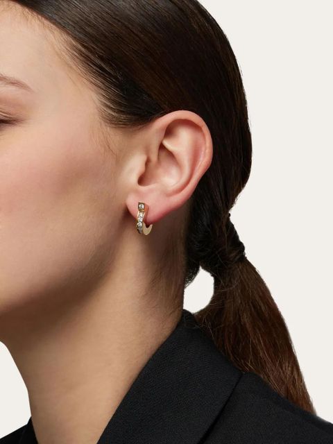 Ferragamo Gancini crystal-embellishment earrings - Gold