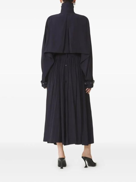 Lanvin pleated belted trench coat - Black