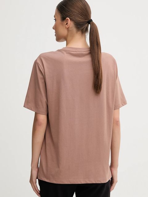 EA7 Emporio Armani t-shirt bawełniany damski kolor brązowy AF12503.7W000407