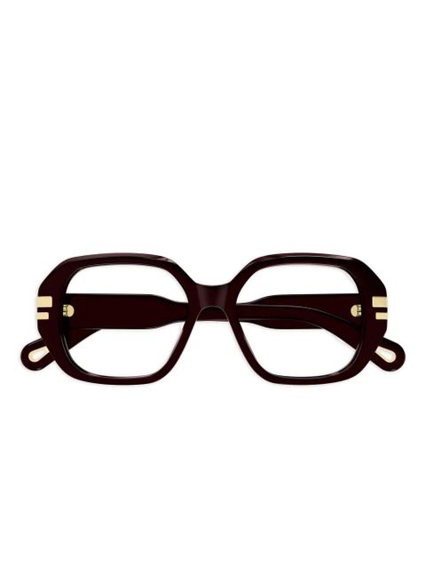 Chloé Eyewear oversize-frame glasses - Red - zdjęcie produktu nr 1