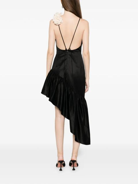 SANDRO Laurine ruffled V-neck midi dress - Black