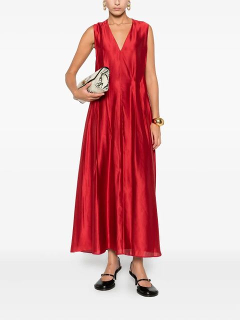 KHAITE Syd V-neck dress - Red